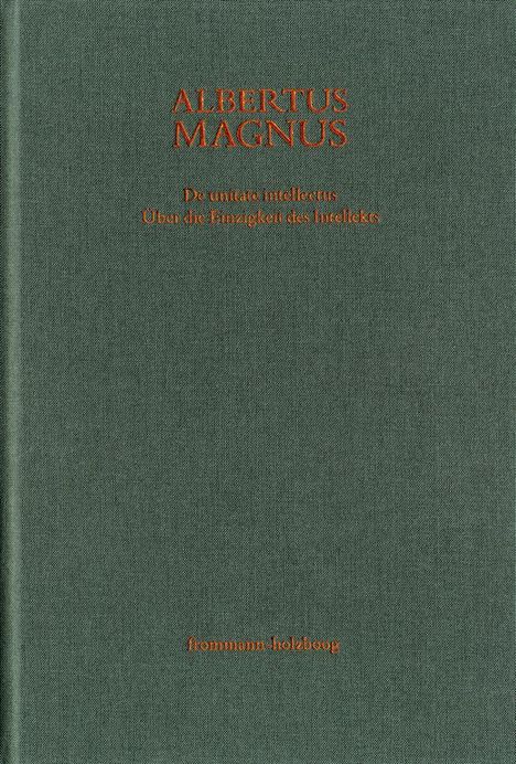 Magnus Albertus: Albertus Magnus: Unitate intellectus, Buch