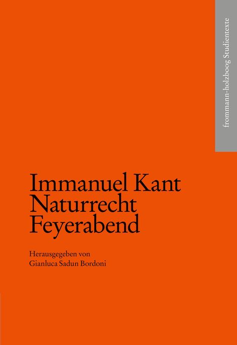 Immanuel Kant: Naturrecht Feyerabend, Buch