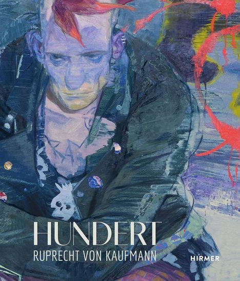 "HUNDERT, RUPRECHT VON KAUFMANN" in Weiß vor einem Gemälde eines melancholischen Mannes mit roten Haaren und dunkler Kleidung.