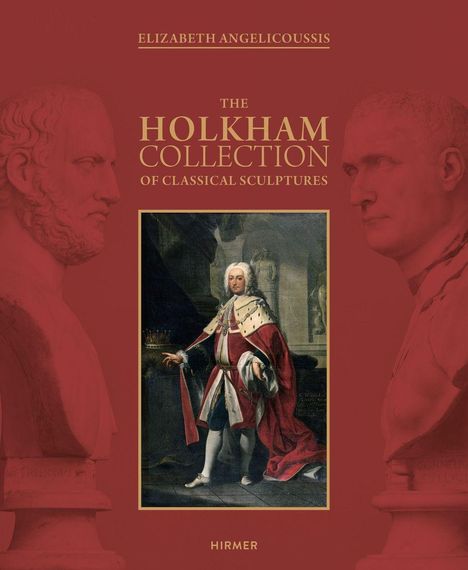 "Elizabeth Angelicoussis, The Holkham Collection of Classical Sculptures. Illustration eines gekleideten Mannes mit rotem Mantel."
