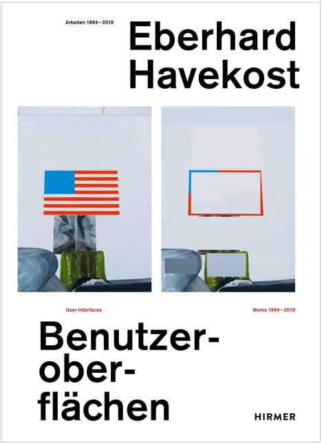 Titel: "Benutzeroberflächen". Künstler: Eberhard Havekost. Zwei abstrakte Gemälde mit geometrischen Formen.