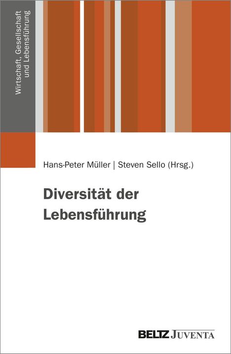 Buchtitel: "Diversität der Lebensführung" von Hans-Peter Müller und Steven Sello. Rechtecke in Braun- und Grautönen.