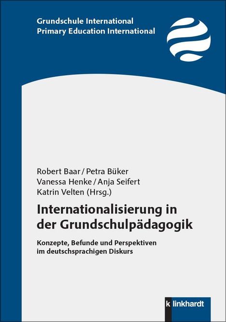 Text oben: "Grundschule International Primary Education International".  

Logo rechts oben in Blau und Weiß.