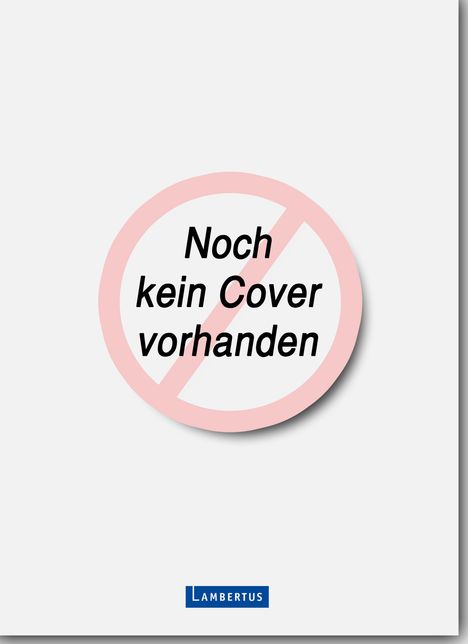 Text: "Noch kein Cover vorhanden". Ein rotes Verbotsschild auf weißem Hintergrund. Unten ein blauer Balken.