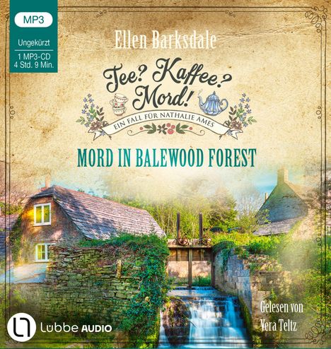 „Mord in Balewood Forest“, „Tee? Kaffee? Mord!“, Ellen Barksdale. Ein idyllisches Landhaus mit Wasserfall.