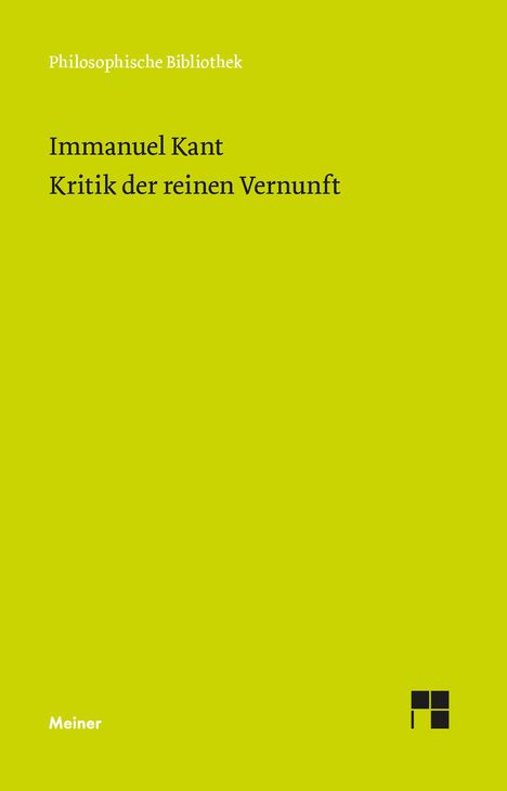 Immanuel Kant: Kritik der reinen Vernunft, Buch