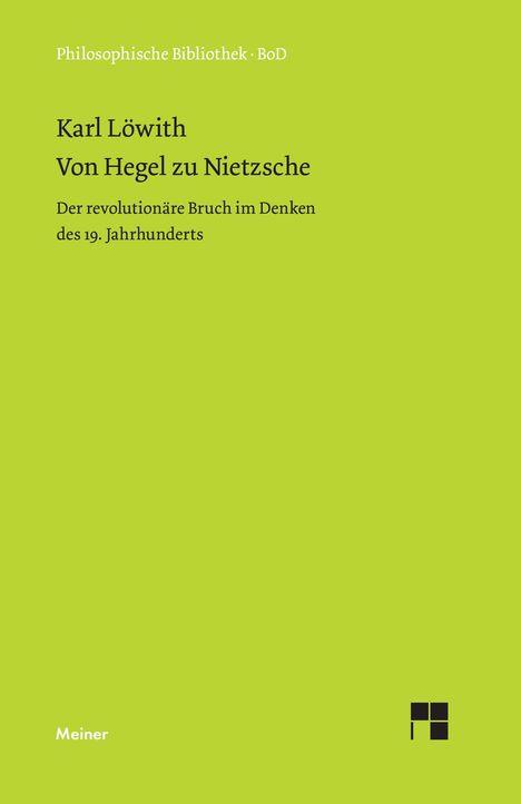 Karl Löwith: Von Hegel zu Nietzsche, Buch