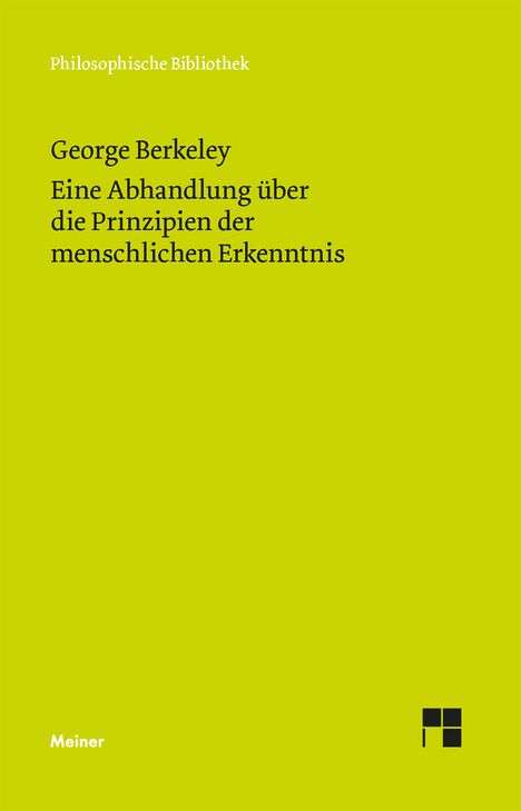 George Berkeley: Eine Abhandlung über die Prinzipien der menschlichen Erkenntnis, Buch