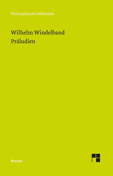 Wilhelm Windelband: Windelband, W: Präludien, Buch