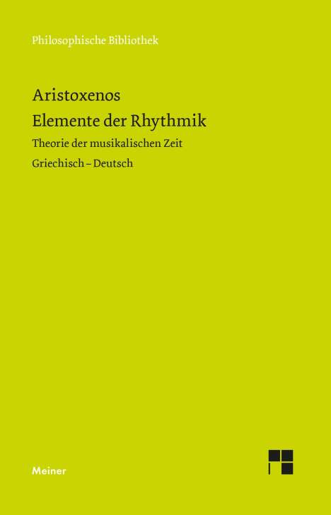 Aristoxenos: Elemente der Rhythmik, Buch