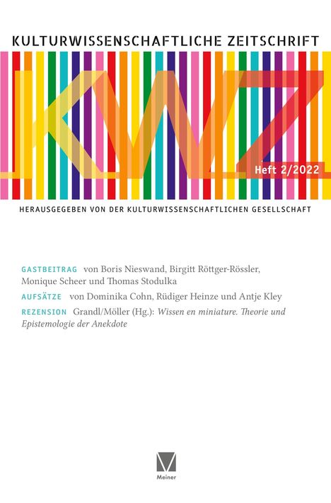 Kulturwissenschaftliche Zeitschrift. Heft 2/2022, Buch