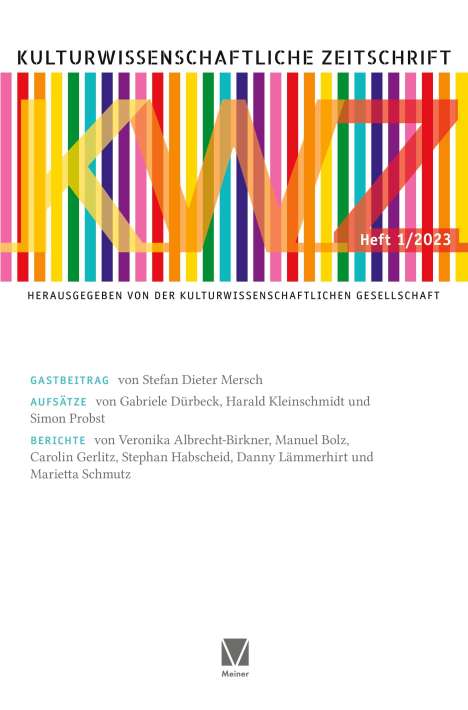 Kulturwissenschaftliche Zeitschrift 1/2023, Buch