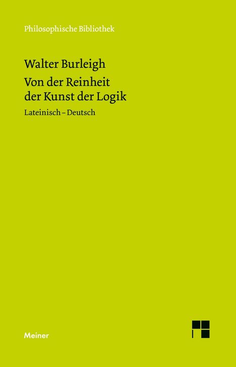 Walter Burleigh: Von der Reinheit der Kunst der Logik, Buch