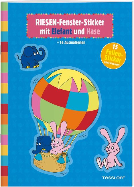Katja Baier: Baier, K: RIESEN-Fenster-Sticker mit Elefant und Hase, Buch