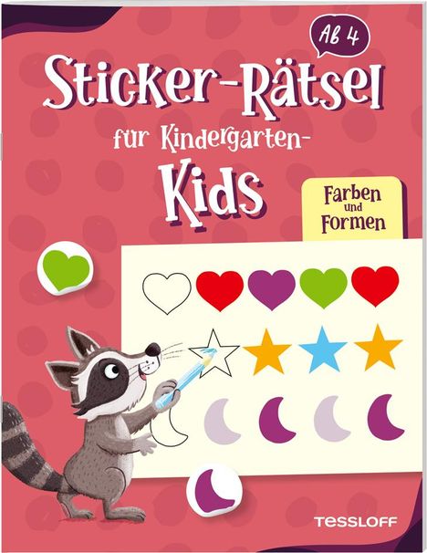 Sticker-Rätsel für Kindergarten-Kids. Farben und Formen, Buch