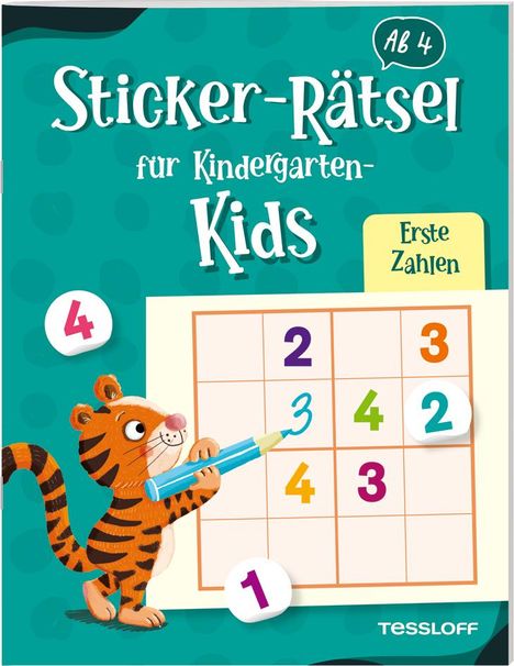 Sticker-Rätsel für Kindergarten-Kids. Erste Zahlen, Buch