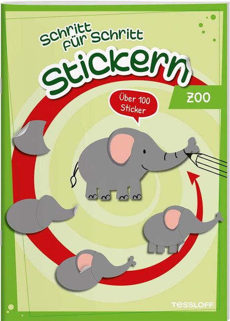 Stickern Schritt für Schritt. Zoo, Buch