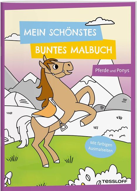 Mein schönstes buntes Malbuch. Pferde und Ponys, Buch