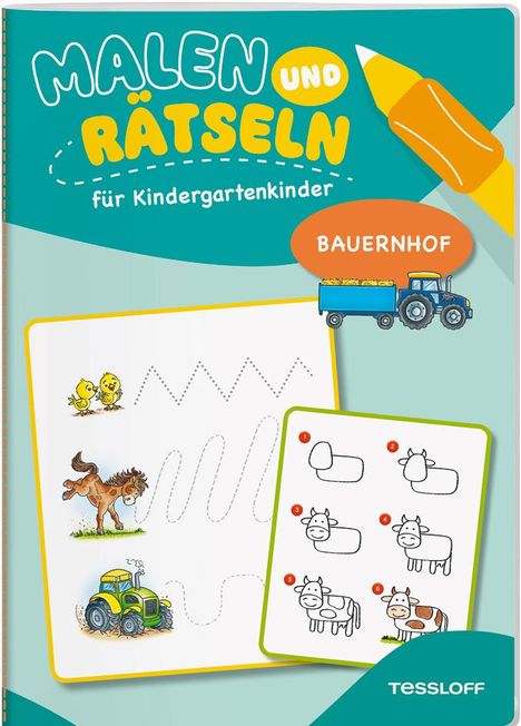 Malen und Rätseln für Kindergartenkinder. Bauernhof, Buch