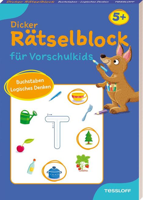 Dicker Rätselblock für Vorschulkids. Buchstaben, Logisches Denken, Buch