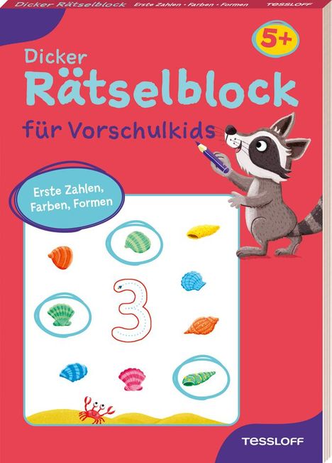 Dicker Rätselblock für Vorschulkids. Erste Zahlen, Farben, Formen, Buch