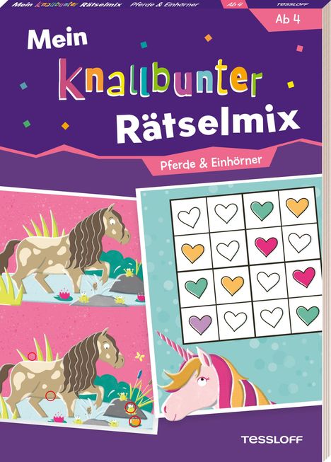 Mein knallbunter Rätselmix. Pferde & Einhörner, Buch