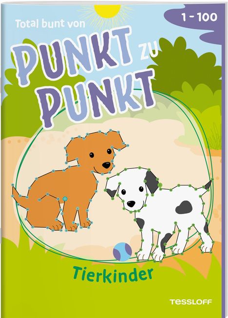 Total bunt von Punkt zu Punkt. Tierkinder. Von 1 bis 100, Buch