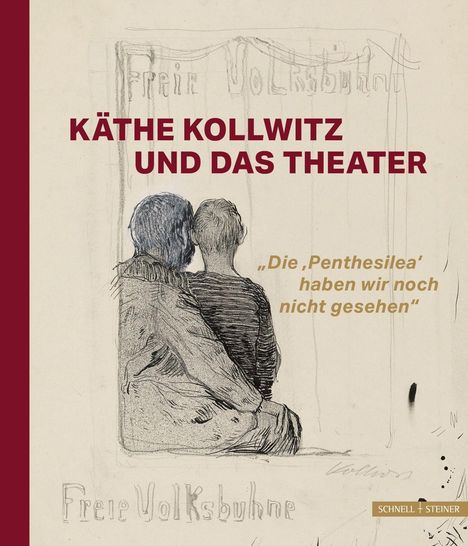 „Käthe Kollwitz und das Theater“, „Die ‚Penthesilea‘ haben wir noch nicht gesehen“. Zeichnung: zwei Personen von hinten.