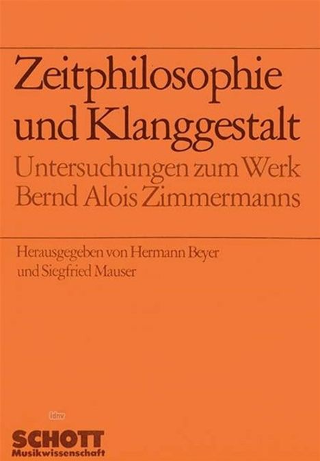 Zeitphilosophie und Klanggestalt, Buch