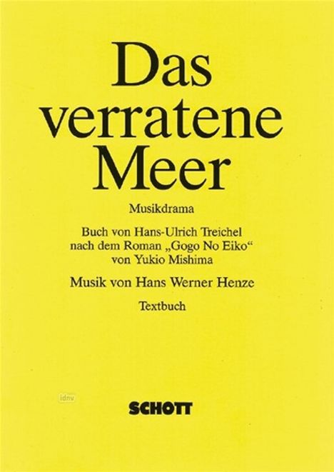 Hans W. Henze: Das verratene Meer, Buch