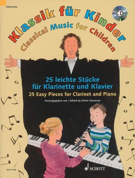 Klassik für Kinder. Klarinette in B und Klavier, Noten