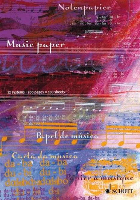 Notenblock - Music Paper / Notenpapier, Noten