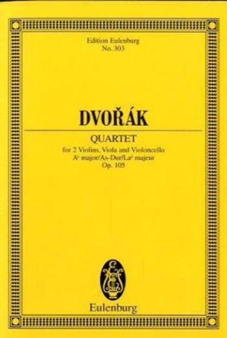 Antonin Dvorak: Streichquartett As-Dur, Noten