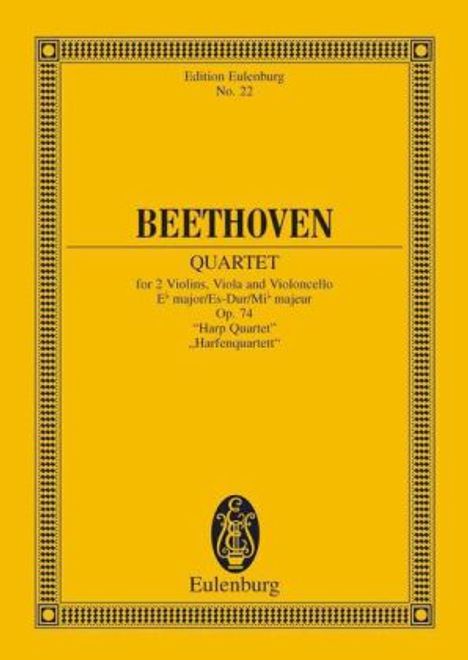 Ludwig van Beethoven: Streichquartett Es-Dur, Noten