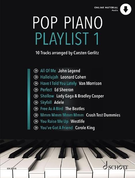 Pop Piano Playlist 1, Buch