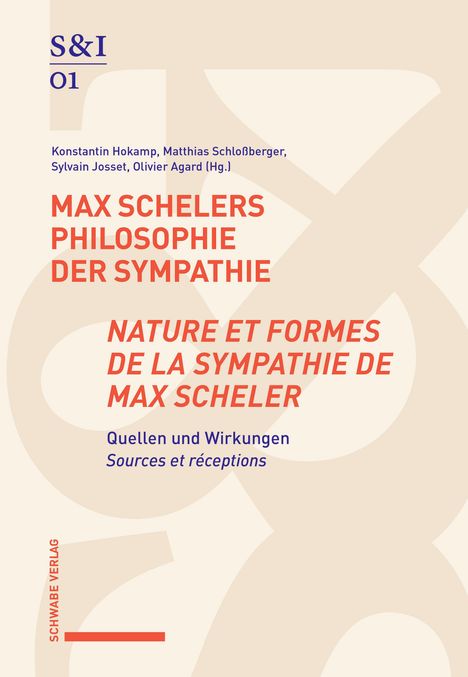 S&I 01, Max Schelers Philosophie der Sympathie, Quellen und Wirkungen. Beigefarbener Hintergrund mit geometrischen Formen.