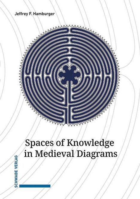 "Spaces of Knowledge in Medieval Diagrams" von Jeffrey F. Hamburger und Schwabe Verlag. Eine Illustration eines Labyrinths.