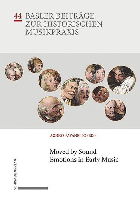 "Basler Beiträge zur historischen Musikpraxis 44" - "Moved by Sound: Emotions in Early Music". Runde Gesichtsausschnitte.