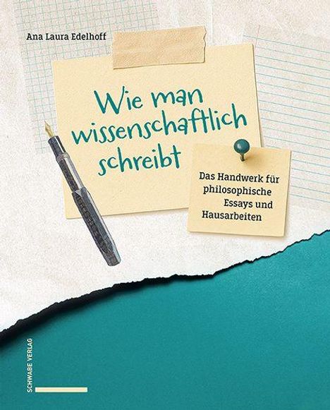 „Wie man wissenschaftlich schreibt. Das Handwerk für philosophische Essays und Hausarbeiten.“ Illustration mit Stift.