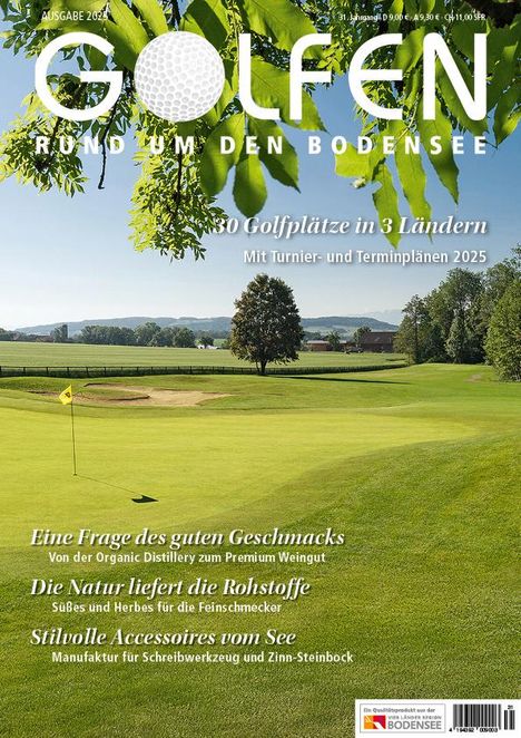 Golfen rund um den Bodensee 2025, Buch