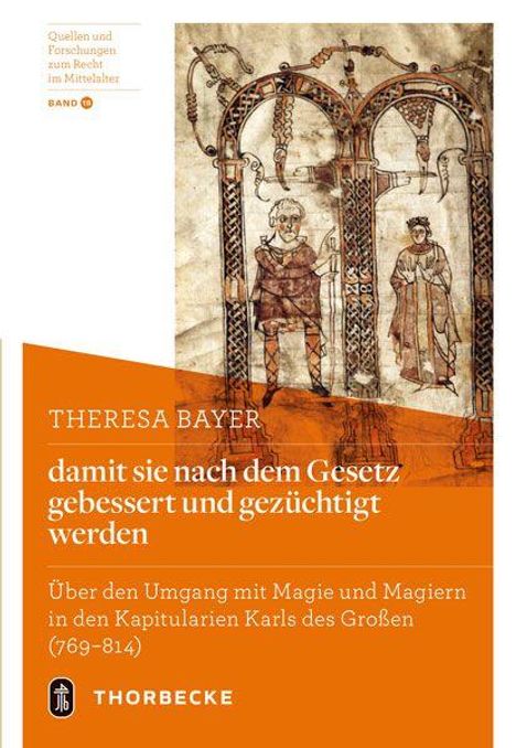 "damit sie nach dem Gesetz gebessert und gezüchtigt werden". Illustration mit historischen Figuren, Logo unten links.