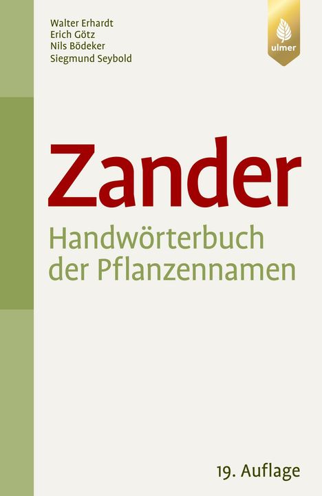 Walter Erhardt: Zander. Handwörterbuch der Pflanzennamen, Buch