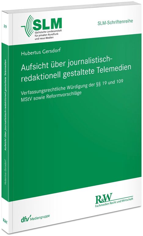 Hubertus Gersdorf: Aufsicht über journalistisch-redaktionell gestaltete Telemedien, Buch