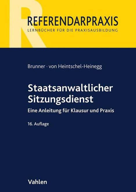 Raimund Brunner: Staatsanwaltlicher Sitzungsdienst, Buch
