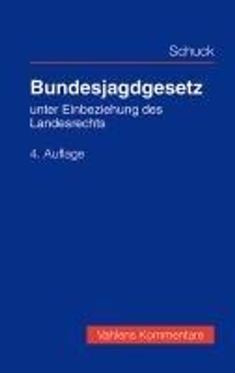 Bundesjagdgesetz, Buch