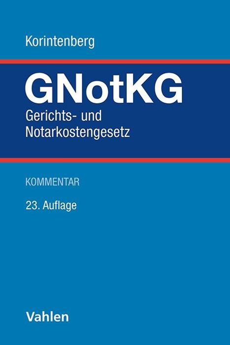 Gerichts- und Notarkostengesetz, Buch