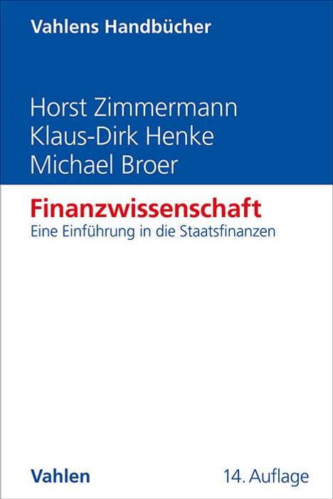 Horst Zimmermann: Finanzwissenschaft, Buch