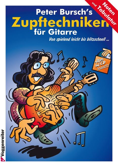 Peter Bursch's Zupftechniken für Gitarre, Noten