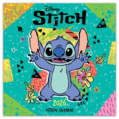 Danilo Promotion Ltd: Disney Stitch - Offizieller Kalender 2026 - Wandkalender, Kalender