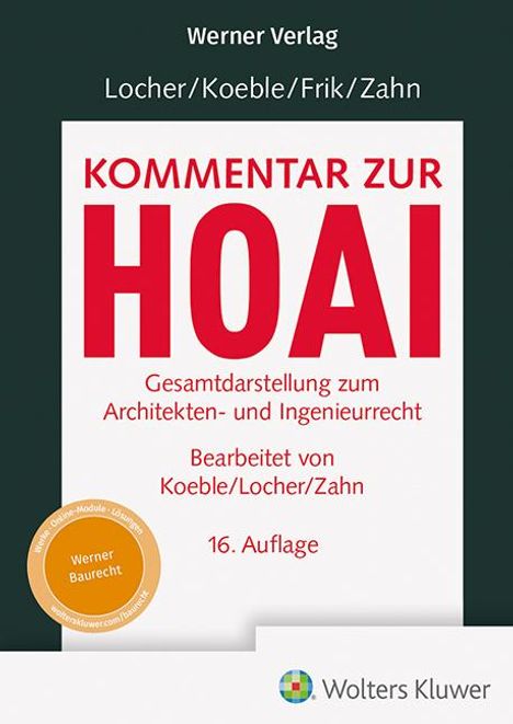 Locher / Koeble / Frik / Zahn, Kommentar zur HOAI, Buch